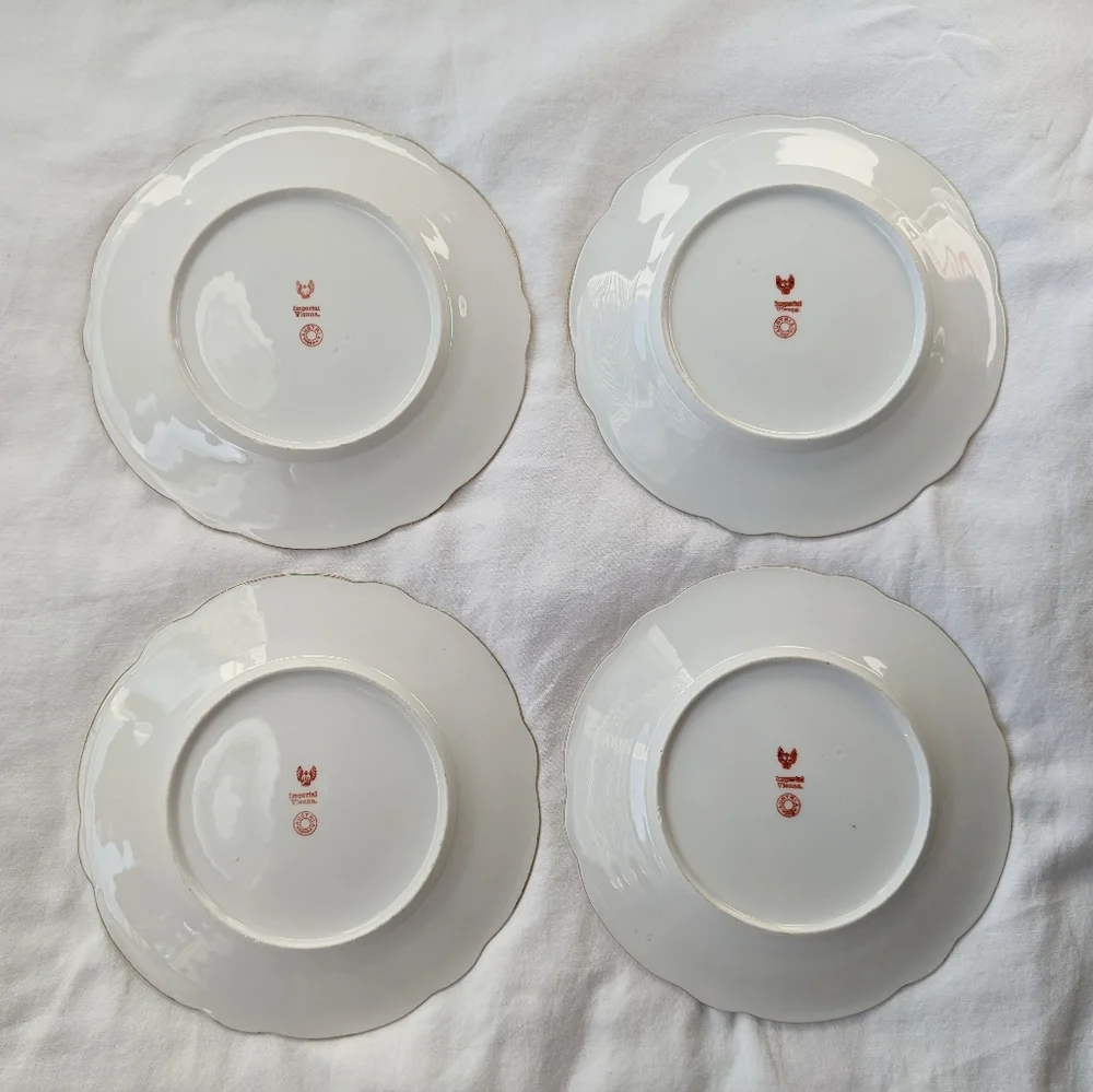 Boseck & Co Imperial Vienna Austria Art Nouveau Handpainted Porcelain Plates - 4 - Picture 15 of 16